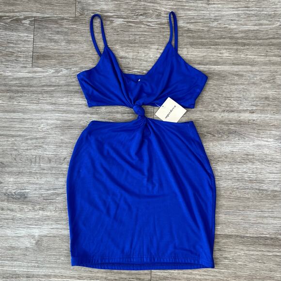 NWT Superdown Lucia Cut Out Mini Dress in Cobalt Blue (Sz M) - Picture 6 of 13
